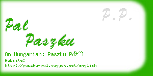 pal paszku business card